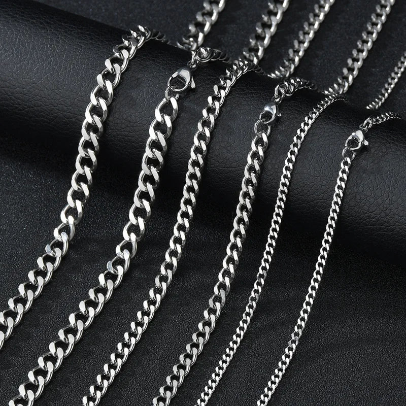 Punk Stainless Steel Cuban Chain Necklace