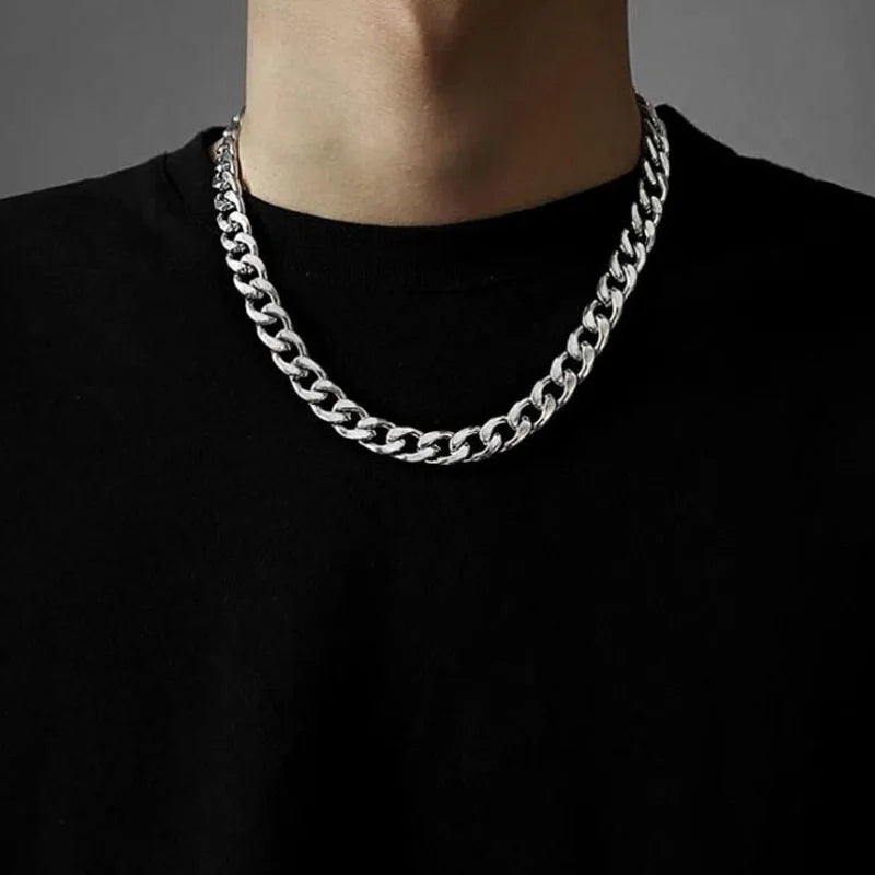 Stainless Steel Long Hip Hop Chain Necklace for Men & Women