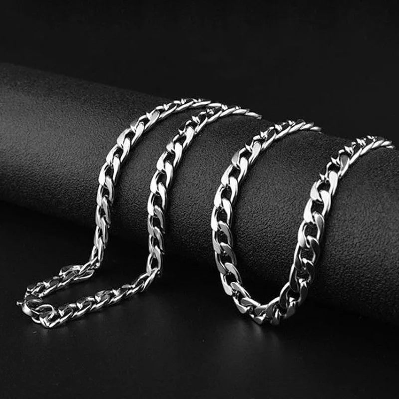 Stainless Steel Long Hip Hop Chain Necklace for Men & Women