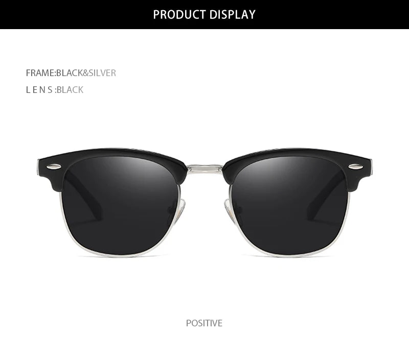 Classic Half Frame Polarized Sunglasses