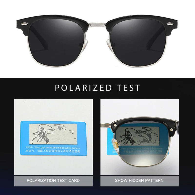 Classic Half Frame Polarized Sunglasses