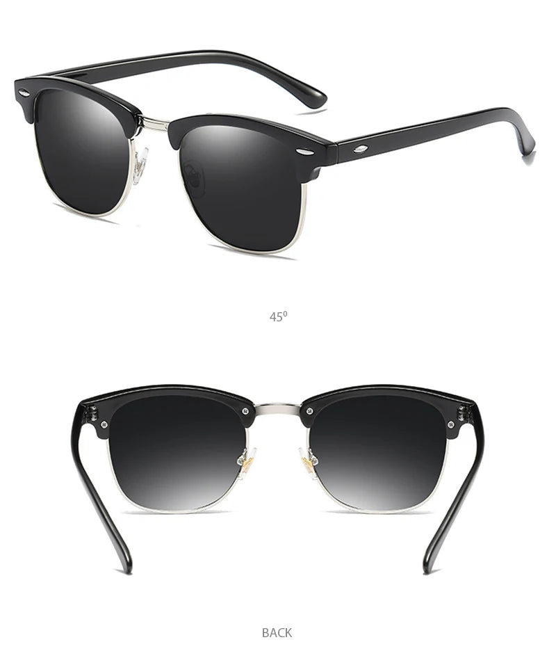 Classic Half Frame Polarized Sunglasses