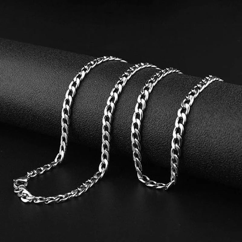 Stainless Steel Long Hip Hop Chain Necklace for Men & Women