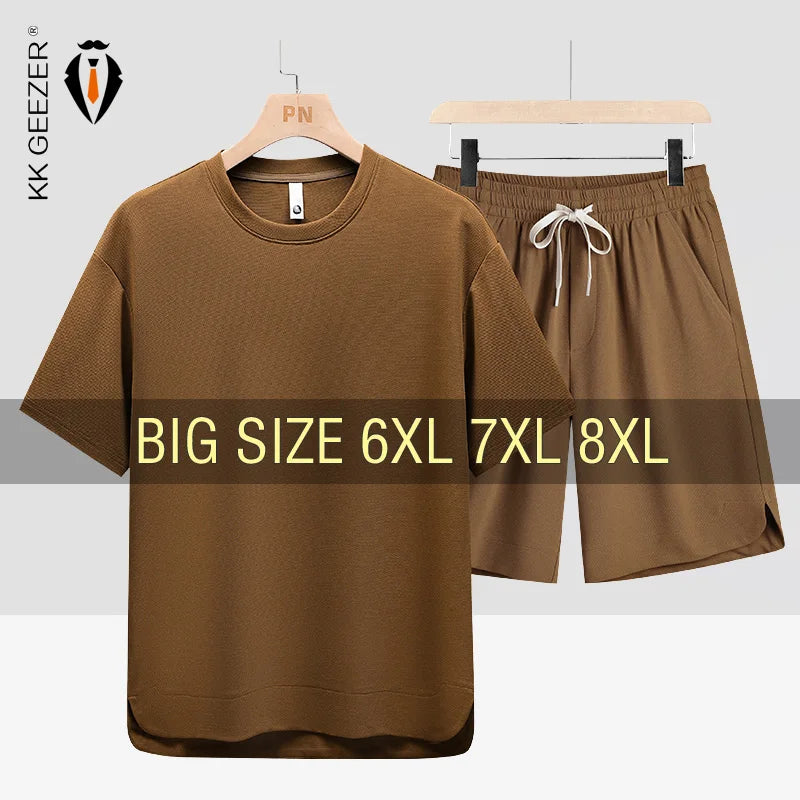 Men's Oversized Quick-Dry T-Shirt & Shorts Set