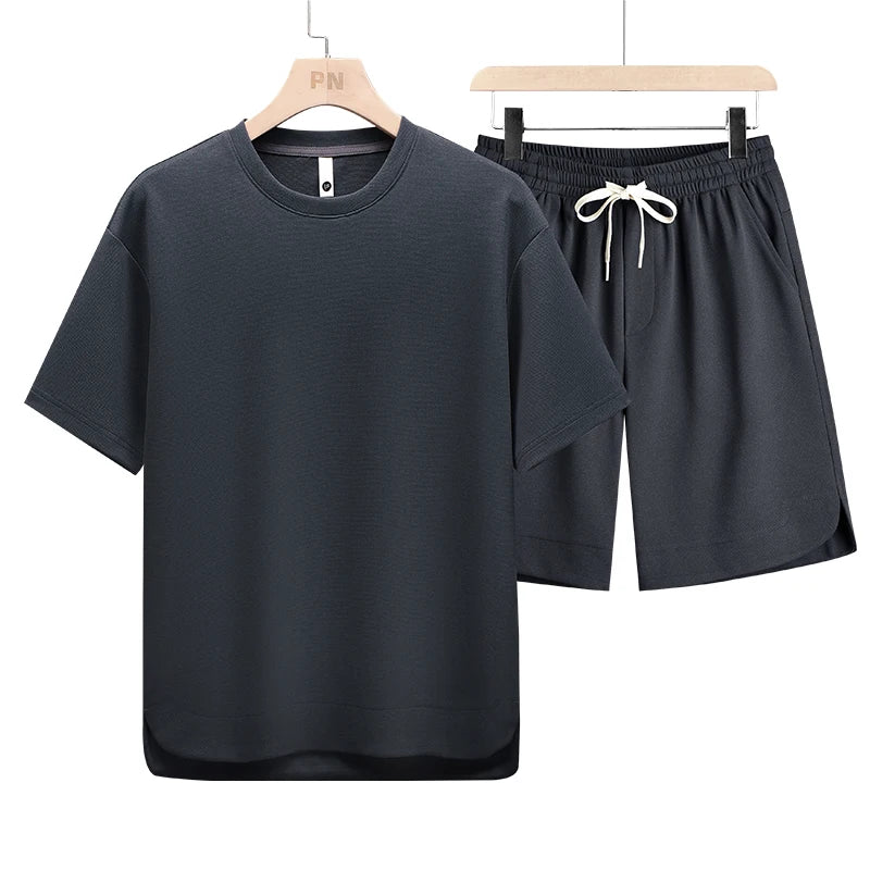 Men's Oversized Quick-Dry T-Shirt & Shorts Set