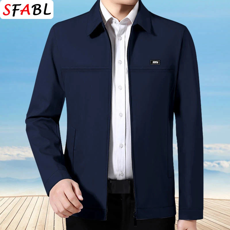 Men's Casual Business Blazer - Luxury Solid Color Jacket