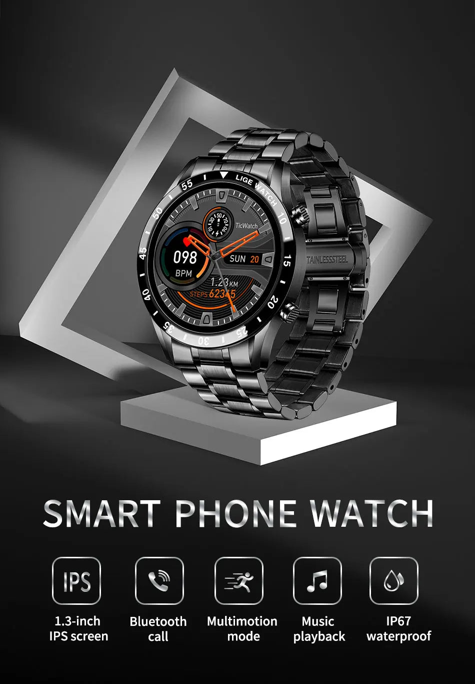 LIGE 2024 Men’s Smart Watch