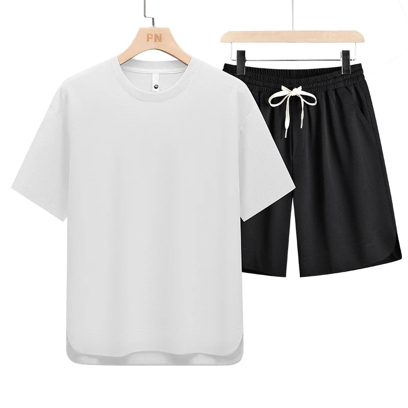 Men's Oversized Quick-Dry T-Shirt & Shorts Set