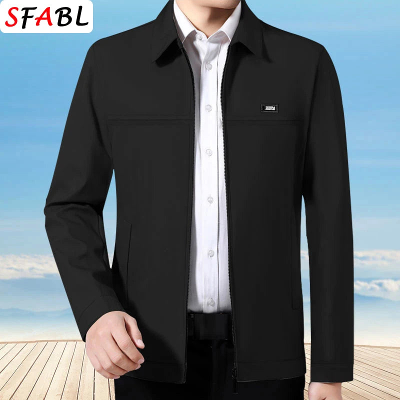 Men's Casual Business Blazer - Luxury Solid Color Jacket