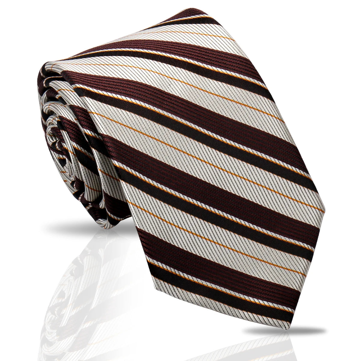 Luxury Men's Paisley & Striped Necktie 7.5cm – New Style Fashion Tie for Weddings & Workplace