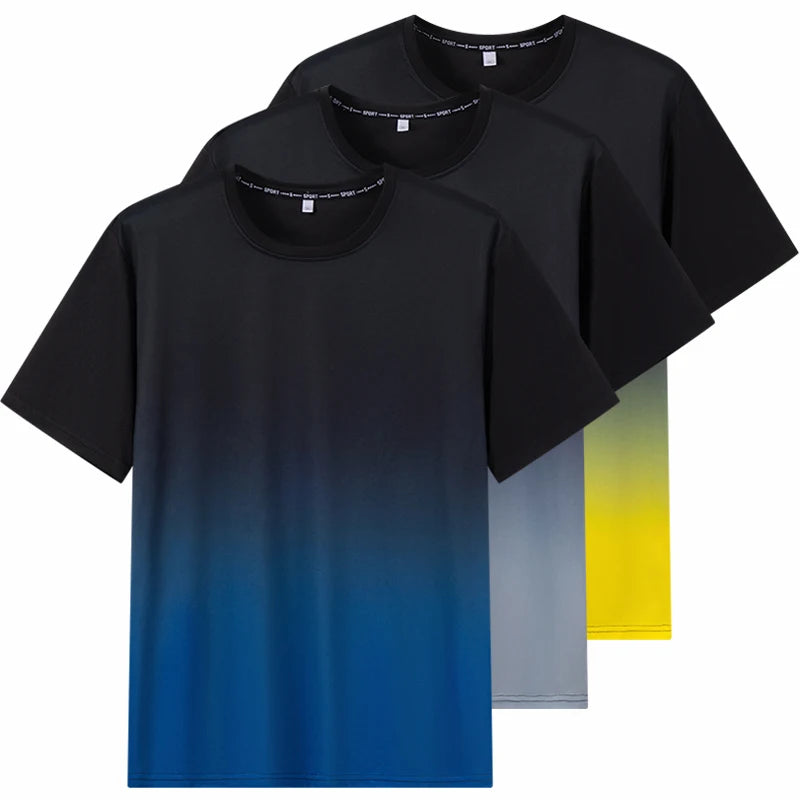 Men's Gradient Plus Size T-shirt 7XL