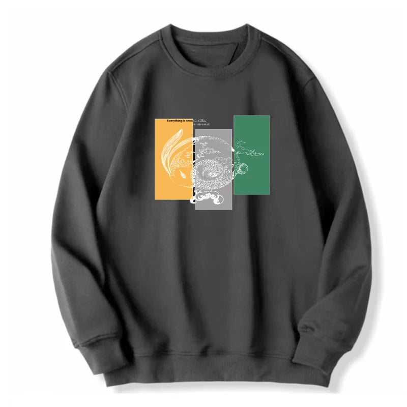 Oversized Sweatshirt Men Pullovers