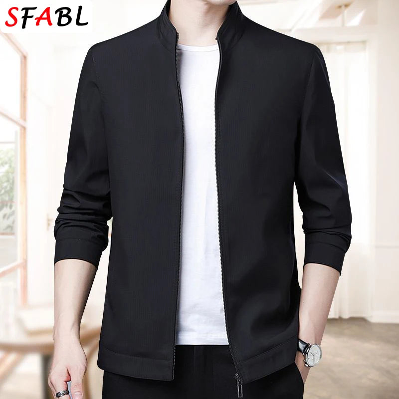 Men's Casual Business Blazer - Luxury Solid Color Jacket