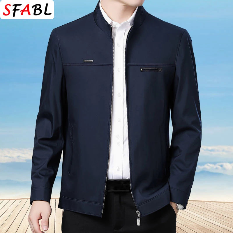 Men's Casual Business Blazer - Luxury Solid Color Jacket