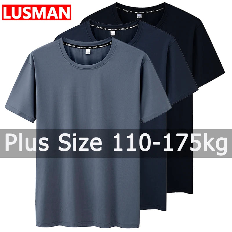 Plus Size 6XL Quick Dry Fitness T-shirt for Men