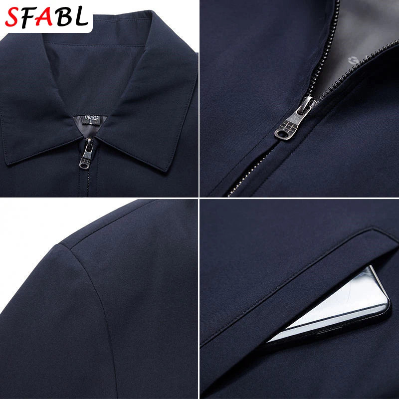 Men's Casual Business Blazer - Luxury Solid Color Jacket