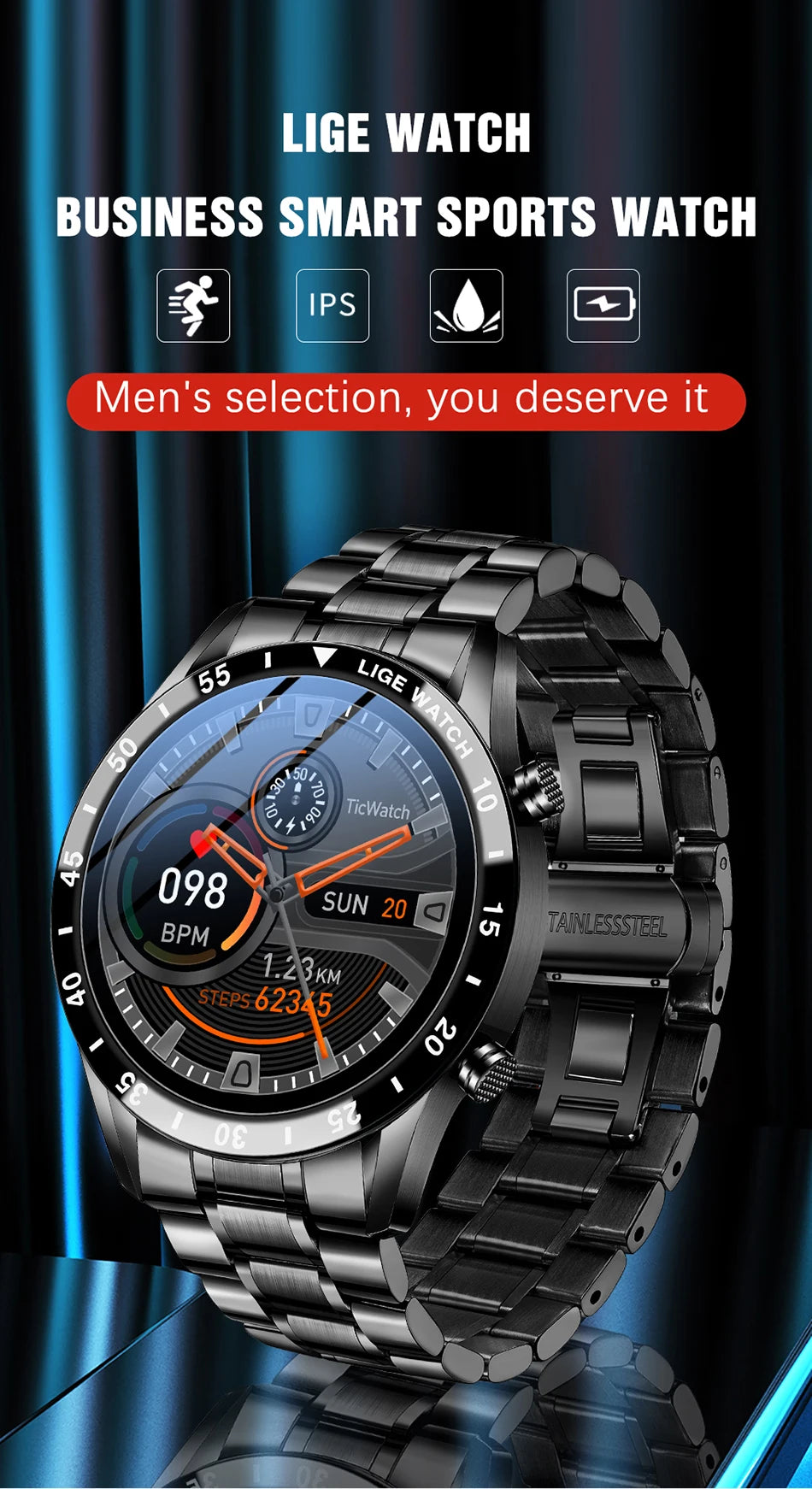 LIGE 2024 Men’s Smart Watch