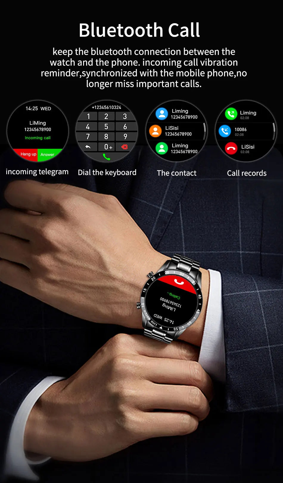 LIGE 2024 Men’s Smart Watch