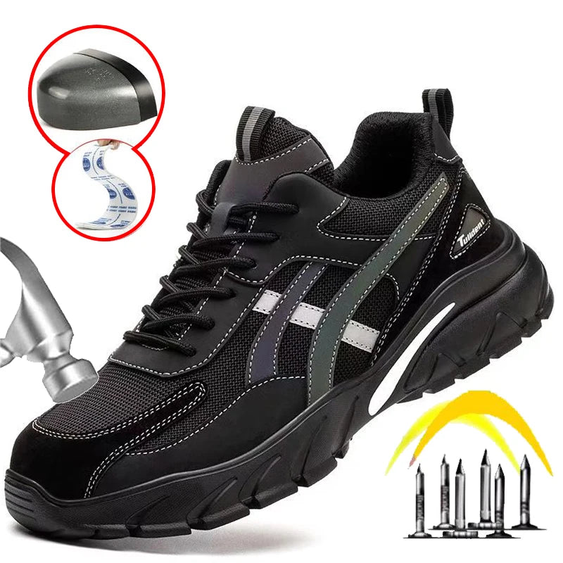 Safety Shoes Men Steel Toe Work Sneakers