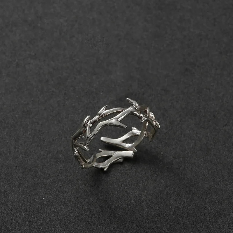 Punk Irregular Thorn Couple Ring