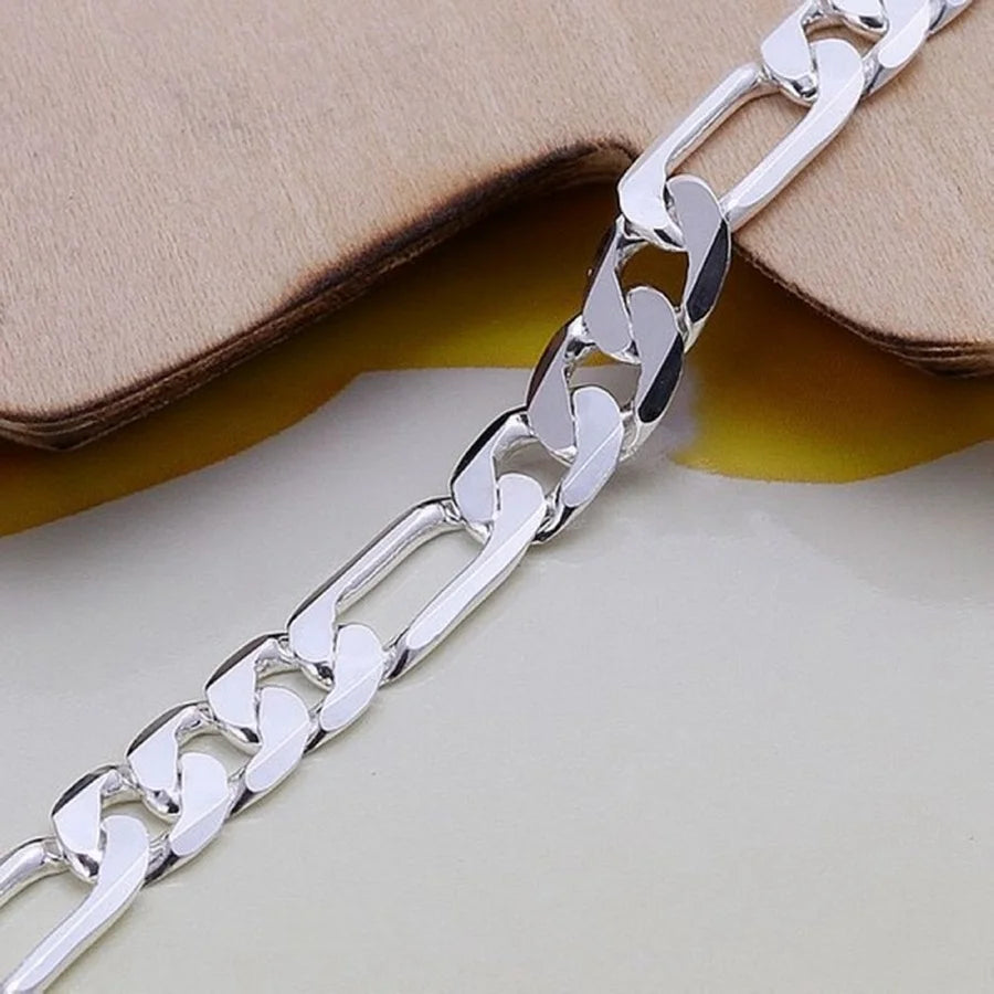 925 Sterling Silver 6mm Chain Bracelet – Elegant Gift for Men & Women