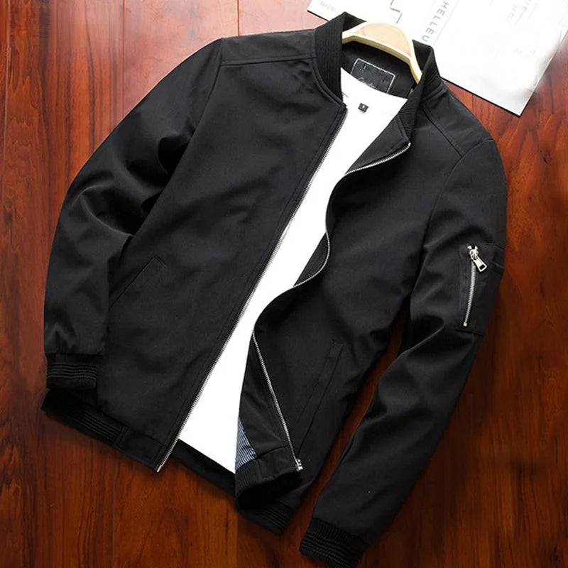 Men’s Slim Fit Bomber Jacket Windbreaker