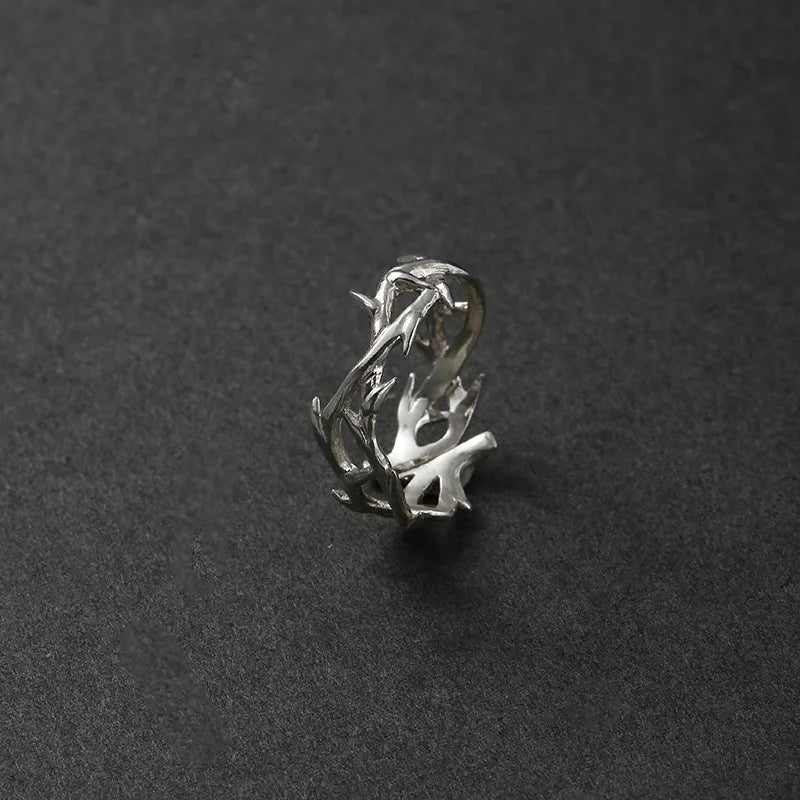 Punk Irregular Thorn Couple Ring