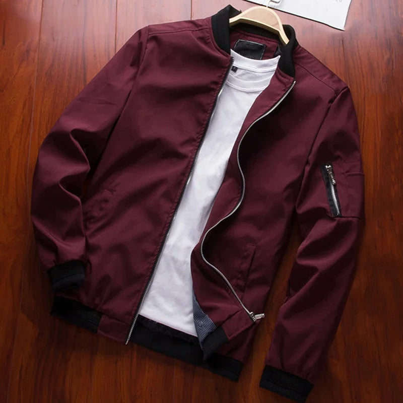 Men’s Slim Fit Bomber Jacket Windbreaker