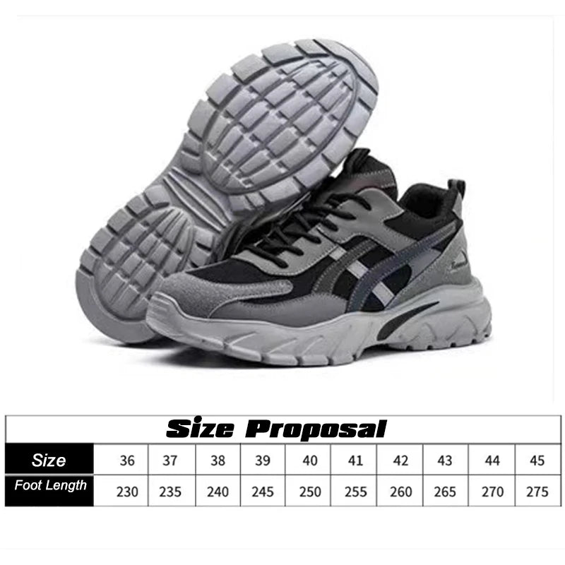 Safety Shoes Men Steel Toe Work Sneakers