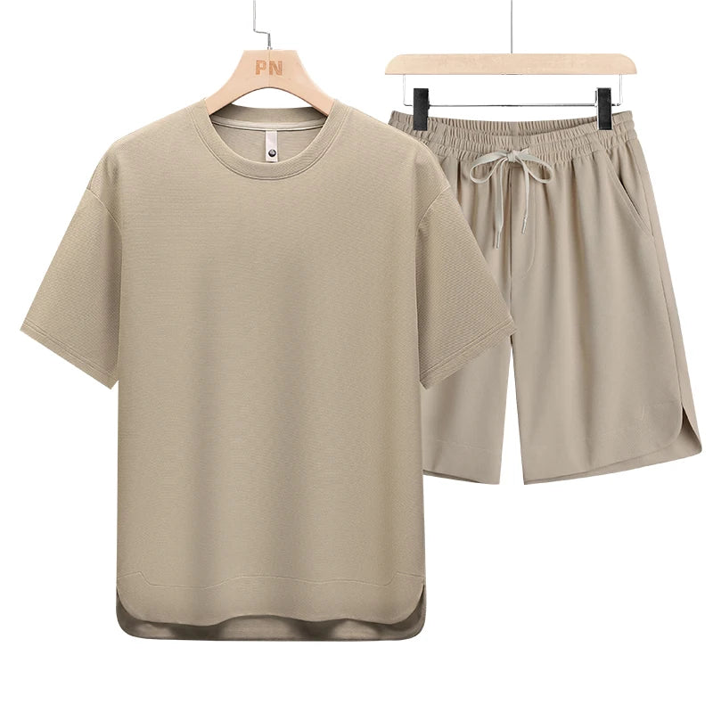 Men's Oversized Quick-Dry T-Shirt & Shorts Set