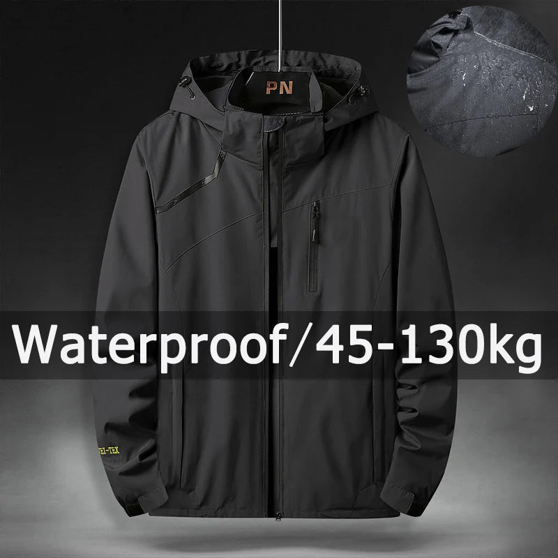 Men's Plus Size Windbreaker Jacket (45-130kg)