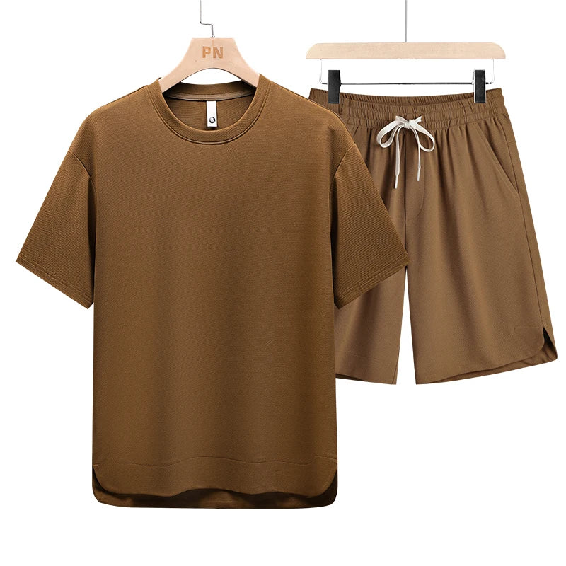 Men's Oversized Quick-Dry T-Shirt & Shorts Set